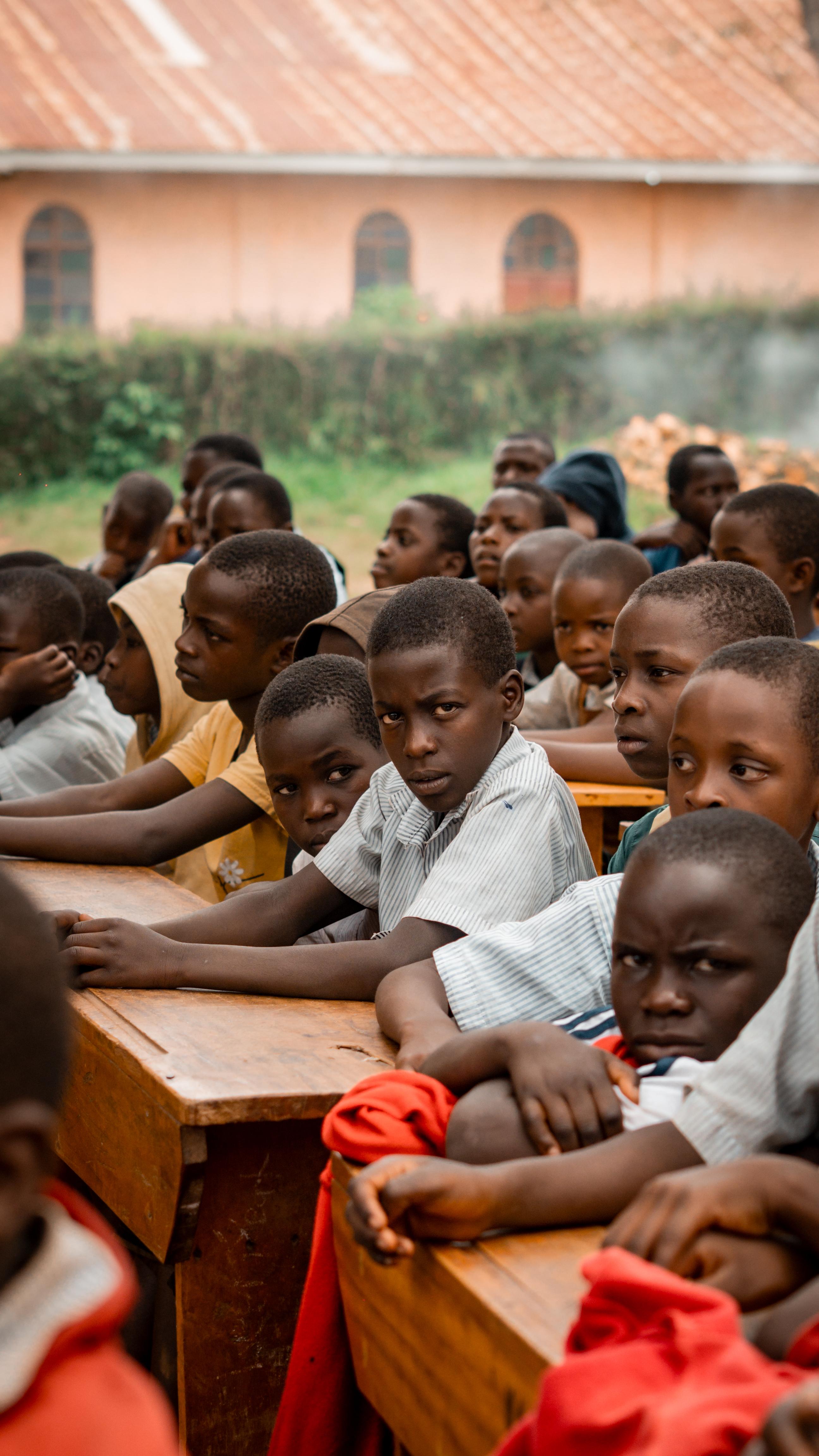 Students in classroom at Uganda school